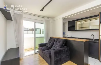 Apartamento 50m² mobiliado com 01 quarto no agua verde - curitiba/pr