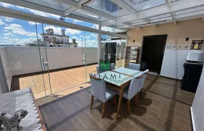 Cobertura com 3 dormitórios à venda, 136 m² por r$ 750.000,00 - guaíra - curitiba/pr