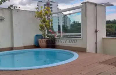 Cobertura com 3 quartos à venda na rua imuta, 140, pechincha, rio de janeiro, 108 m2 por r$ 440.000