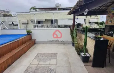 Cobertura com 2 quartos à venda na rua mapendi, 366, taquara, rio de janeiro, 146 m2 por r$ 650.000