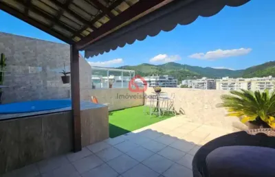 Cobertura com 3 quartos à venda na estrada dos três rios, 965, freguesia (jacarepaguá), rio de janeiro, 146 m2 por r$ 769.000