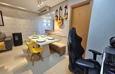 Apartamento no liberty, semi mobiliado, 3 quartos com varanda e andar alto