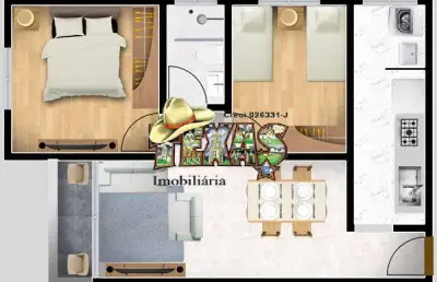 Apartamento com 2 quartos à venda no Conjunto Habitacional Ana Paula, Mogi das Cruzes 