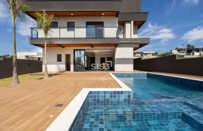 Casa em condomínio fechado com 3 quartos à venda na rua comendador orlando ceccon, 1111, butiatumirim, colombo, 394 m2 por r$ 2.990.000