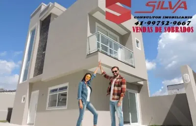Sobrado c/ 140m² - 03 qtos  sendo 01 suíte - terraço gourmet c/ churrasqueira -  02 garagens - bairro alto - curitiba