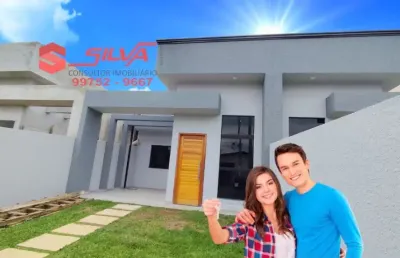 Casa  c/ 70m² - 03 quartos sendo 01 suíte - com quintal - área coberta c/ churrasqueira -capela velha - araucária - pr