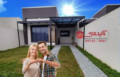 Casa  c/ mobília c/70m² c/ 03 qtos sendo  01 suíte - coberturas de vidro na garagem e espaço gourmet - quintal - ipê - são josé dos pinhais.