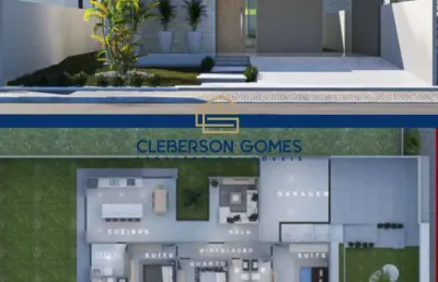 Casa para venda em caldas novas, thermas veraneio, 3 dormitórios, 2 suítes, 1 banheiro, 4 vagas