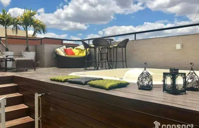 Apartamento mobiliado duplex com 3 dormitórios à venda, 210 m² por r$ 1.000.000 - ponto central - feira de santana/ba