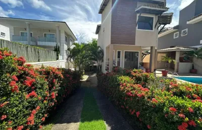 Casa com 3 suíte e 1 gabinete, em condomínio fechado em lauro de freitas!