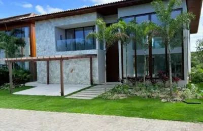 Casa alto padrão à venda no condomínio praia bella, localização privilegiada: lote com frente, fundo e lateral direita para alameda.