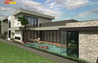 Luxuosa casa em condomínio à venda em ribeirão preto-sp, bairro condomínio guaporé: 4 quartos, 4 suítes, 3 salas, 460m².