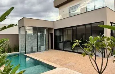 Casa em condomínio de luxo em ribeirão preto-sp: 4 quartos, 4 suítes, 2 salas, 5 banheiros, 4 vagas de garagem, 250m² de área.