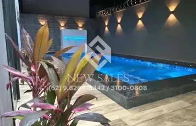 Lindíssima !!! casa com 4 suítes e closet -  piscina, hidro e cascata