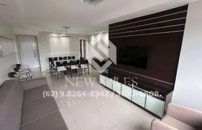 Mobiliado! apartamento c/ 114m², 4 quartos, 2 vagas paralelas- setor bueno
