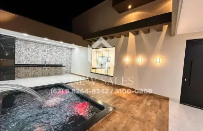Casa nova com 3 quartos (1 suíte), piscina aquecida - setor três marias