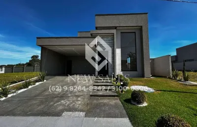 Casa térrea em condomínio fechado com 3 suítes plenas - terras alpha
