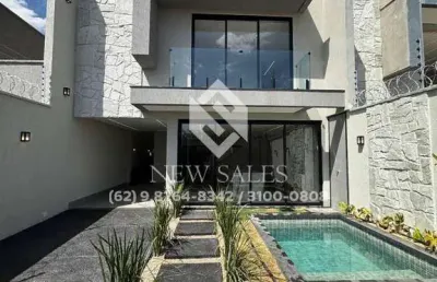Sobrado alto padrão 3 suítes com piscina e gourmet, 160 m²- parque amazônia