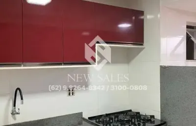 Apto- 3 quartos, armários, 1 vaga, lazer completo- aparecida de goiânia