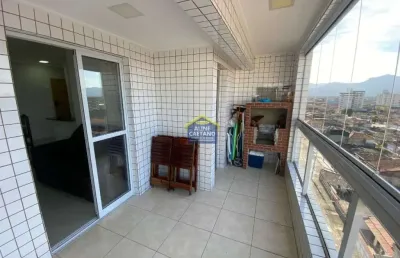Apartamento com 2 dorms varanda gourmet e vista mar - mobiliado!