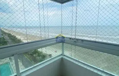 Apartamento 3 dorms frente mar no solemar! vista livre e definitiva para o mar!! - cód: act3205