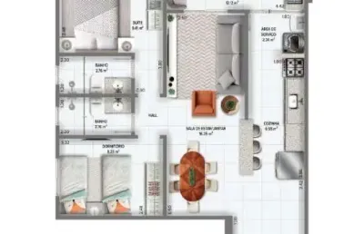Lançamento na mirim - 2 dorms 2 vagas entrada de r$ 75 mil e parcelas de r$ 2.346,00 !!