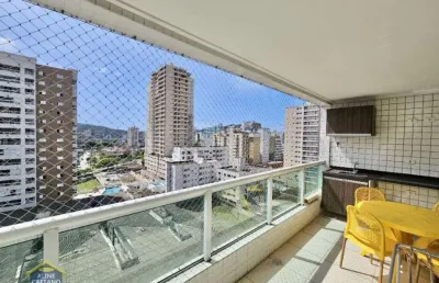 Lindo apartamento mobiliado no canto do forte com 2 vagas de garagem!