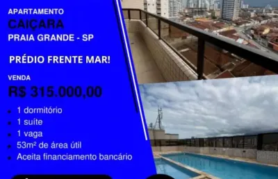 Não comprou ainda?  1 dorm com suíte e sacada em prédio frente mar por apenas...