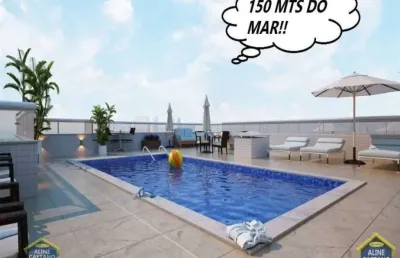 Oportunidde apto 02 dorms c/ lazer, 150 mts da praia 390 mil