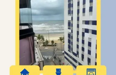 02 dorms, sendo 01 suíte, com uma vista mar incrivel!