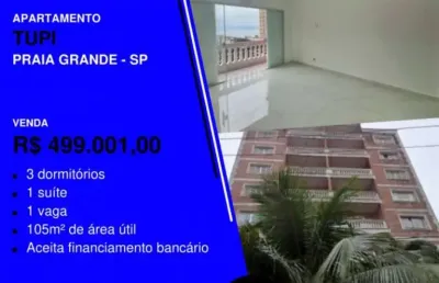 Já viu este? 100 metros do mar apenas! apê 3 dorms com elevador por apenas...