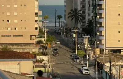 1 dorm todo mobiliado, vista mar da sacada, excelente localização !!!