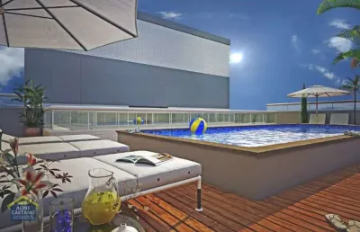 Oportunidade , na quadra da praia , 2 dorms 1 suíte apenas r$405 mil !!!