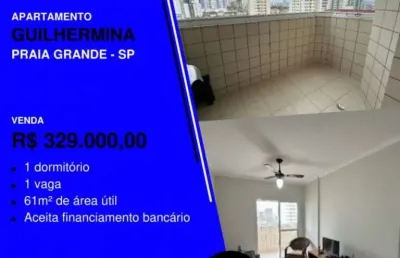 Caraca este é top! apê 1 dorm grande na guilhermina - 200 mts do mar com elevador e lazer