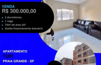 Vai embora rápido! 2 dorms com 74m² na quadra do mar