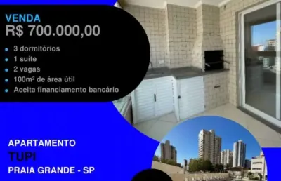 Não fica muito tempo ein! 3 dorms com sacada gourmet a 2 quadras do mar