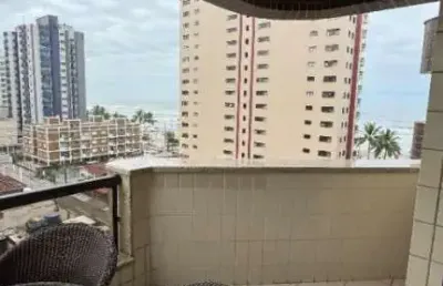 Apto na quadra da praia , 2 dorms 1 suíte, mobiliado apenas r$465 mil.