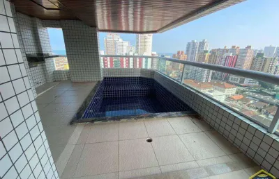 Piscina privativa na sacada 4 dorms 3 vagas demarcadas! canto do forte!!