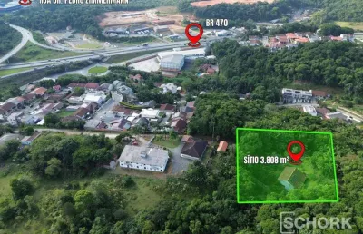 Sítio com 3 dormitórios à venda, 3808 m² por r$ 750.000,00 - fortaleza - blumenau/sc
