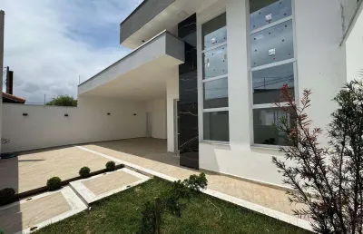 Casa nova de alto padrão a 130m da praia em itanhaém. aceita financiamento bancário!
