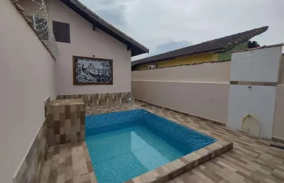 Casa à venda em mongaguá, balneário flórida mirim, com 2 quartos, com 75.37 m²