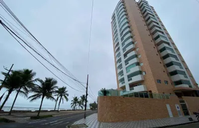 Viva de frente para o mar! apartamento em mongaguá com piscina e 2 dormitórios