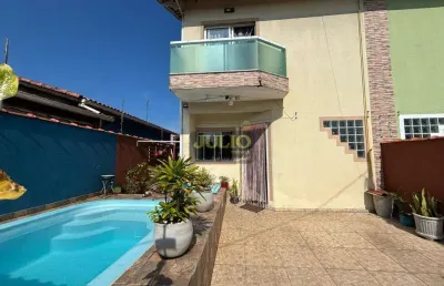 Sobrado à venda no jardim praia grande em mongaguá – 2 dormitórios, piscina e área gourmet, a 700m da praia