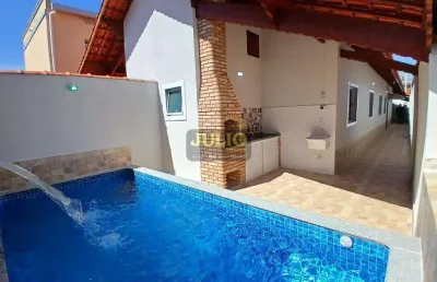 Casa à venda em mongaguá, vera cruz, com 3 quartos, com 94.57 m²