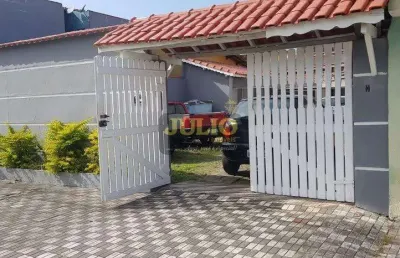 Casa à venda em mongaguá, itaóca, com 3 quartos, com 110 m²