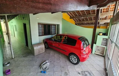Casa à venda em mongaguá, pedreira, com 4 quartos, com 74 m²