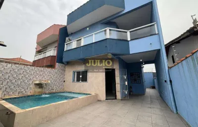 Sobrado à venda em mongaguá, plataforma i, com 4 quartos, com 120 m²