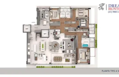 Apartamento com 4 quartos à venda na rua professor pedro viriato parigot de souza, 122, mossunguê, curitiba, 288 m2 por r$ 4.500.000