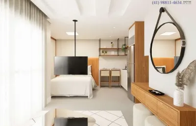 Apartamento com 1 quarto à venda na rua desembargador isaías bevilaqua, 213, mercês, curitiba, 32 m2 por r$ 399.000
