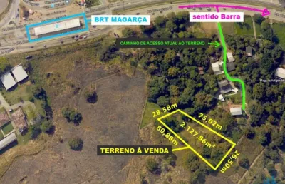 Terreno com 2178 m² em guaratiba caminhos para a praia
